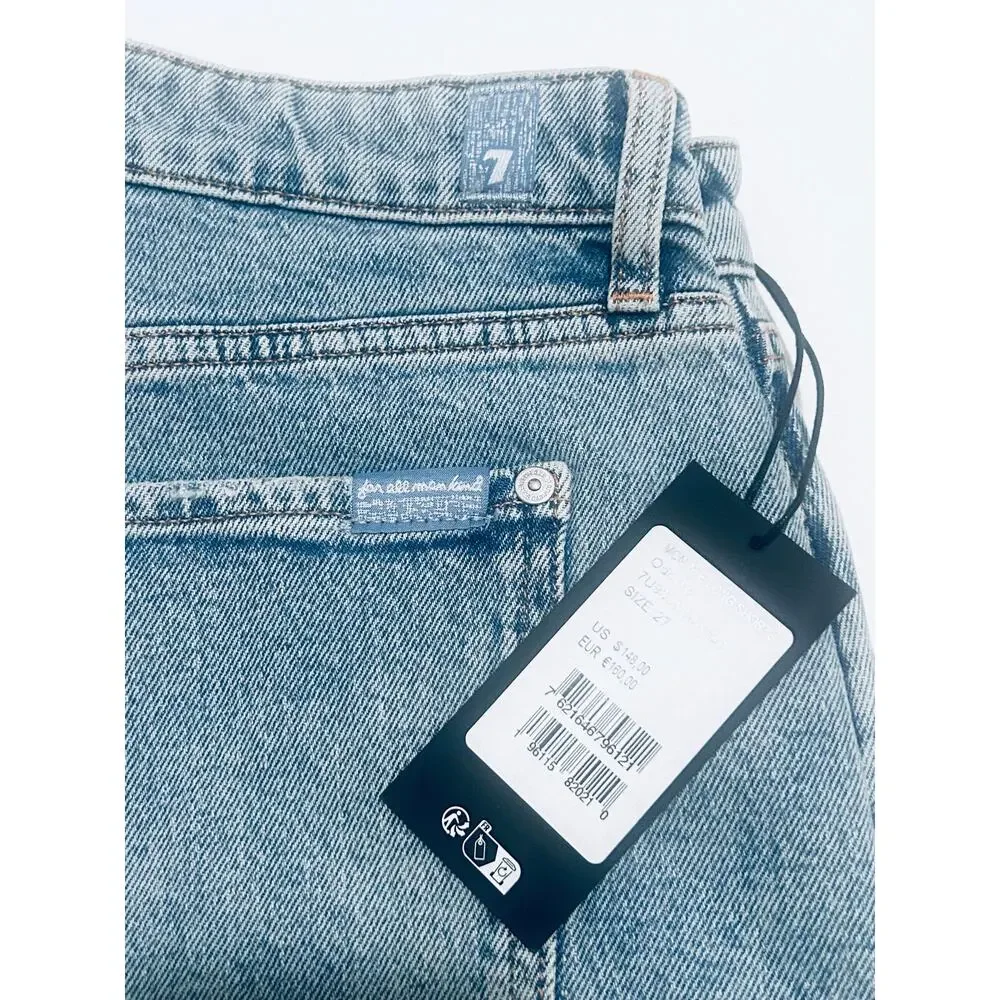7 For All Mankind Monroe Long Denim Shorts, in Ode To. Size 27. NWT’s